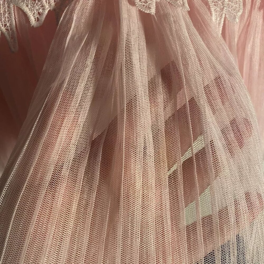 Breathtaking Bardot Francesca Lace Dress in Pink US Size 6 - Picture 4 of 8